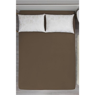 Простыня на резинке горький шоколад 180х200 бязь 120гр/м Текстильная коллекция НАТАЛИ, 1182893