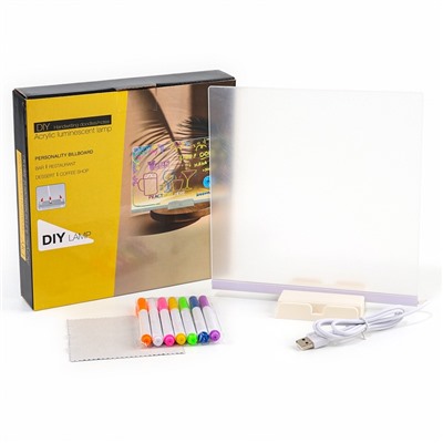 Ночник для рисования с маркером, 20×20 см