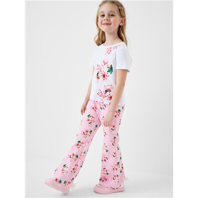 Комплект трикотажный для девочек: фуфайка (футболка), брюки