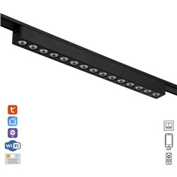 Светильник трековый ULTRA «Линза», светодиодный, 18 Вт, 48 В, 3000K-5700К, CRI90, 33.8×2.6×2.4 см, чёрный