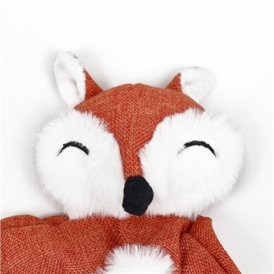 Игрушка текстильная «Лиса, с канатом, 26×28 см, с пищалкой, шуршащая