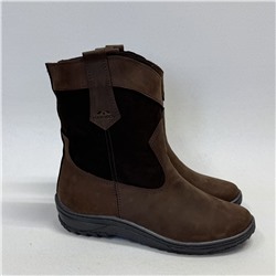 Казаки женские коричневые на меху литая подошва