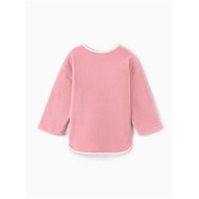 Свитшот флисовый детский MINAKU: Fleece Soft, розовые, рост 104 см