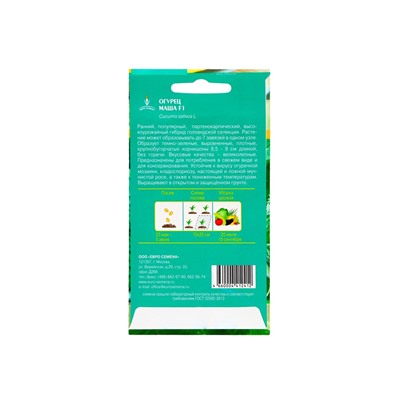 Семена Огурец "Маша" F1, партенокарпический, 5 шт.