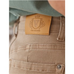 Джинсы мом-фит из эластичного денима