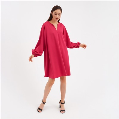 Платье с плясом мини женское MIST, размер 52-54, розовое