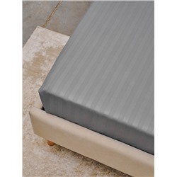 Простыня Микрофибра Страйп - Светлый серый