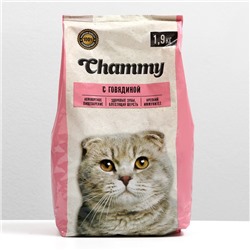 Сухой корм Chammy для кошек, говядина, 1.9 кг