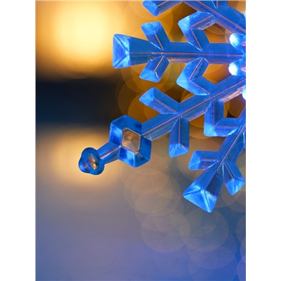 Подвеска светодиодная «Снежинка» 14 см, 1 LED, от батареек LR41×3, свечение синее/красное