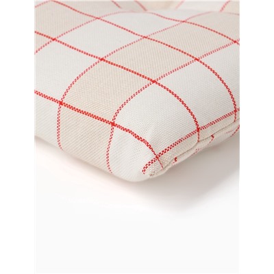 Подушка на стул «Этель» Bright cage, 40×40 см, белая