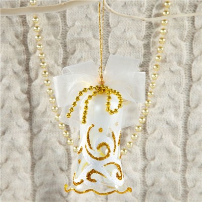 Ёлочная игрушка «Узорный колокольчик» h=8.2 см