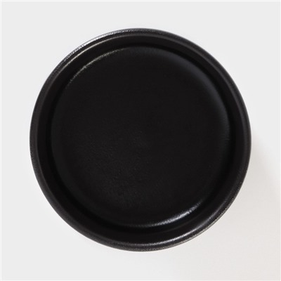 Набор соусников на деревянной подставке Magistro «Галактика», 4 предмета: 3 соусника 100 мл, подставка 33×9×5 см, фарфор, чёрный