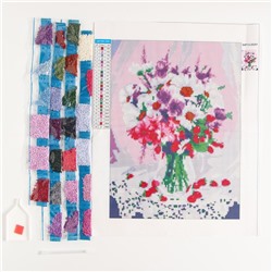 Алмазная мозаика с полным заполнением на холсте «Букет», 30×40 см