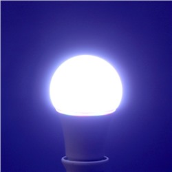 Лампа светодиодная RGB, с пультом , А60, 7 Вт, 560 Лм, Е27, 220 В