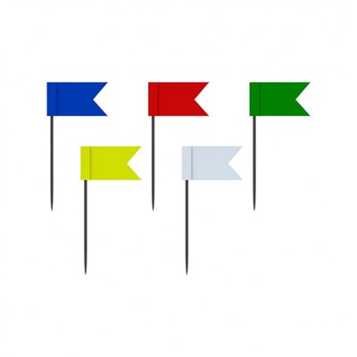 Кнопки-флажки 50шт (длина острия 25 мм) 28232 ErichKrause