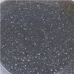 Сковорода - вок Мечта «Гранит», d=28 см, съёмная ручка, антипригарное покрытие, литой алюминий, серая