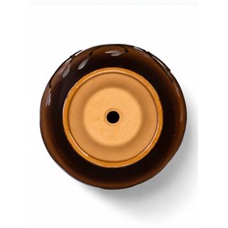 Горшок для цветов «Миндаль», 2.5 л, d=18.5 см, h=16.5 см, с поддоном, керамика, коричневый