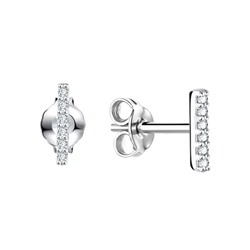 Серьги из серебра куб.циркон., Л-11915