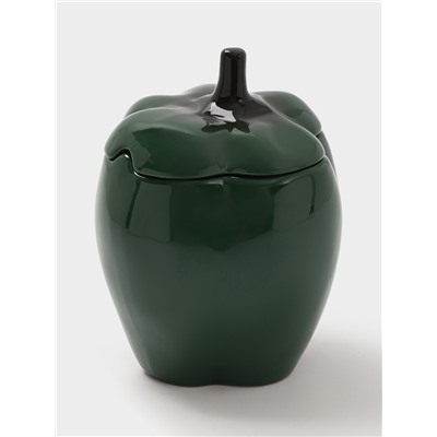 Горшок для запекания Борисовская керамика «Перец», 800 мл, зелёный