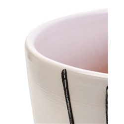 Горшок для цветов «Азия», 5 л, d=22 см, h=19.5 см, с поддоном, керамика, белый