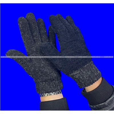 "Склад носков А-42" перчатки мужские зимние шерстяные теплые двойные с меховым начесом № 3