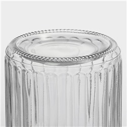 Банка для сыпучих «Чайные беседы», 300 мл, 8×14 см, с керамической крышкой, стекло