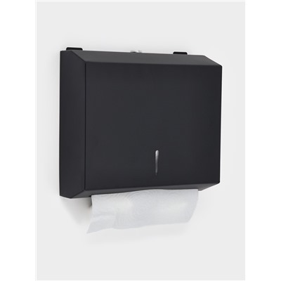 Диспенсер для бумажных полотенец в листах Stölz, 28.5×26.5×10 см, нержавеющая сталь, чёрный