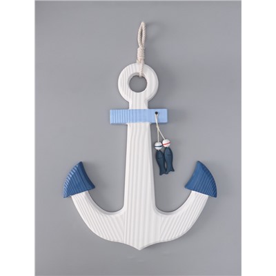 Настенный крючок декоративный «Якорь», дерево, 39×32 см