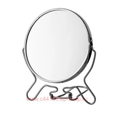 Зеркало настольное увеличительное двухстороннее круглое металлическое №6 диаметр 14,4 см