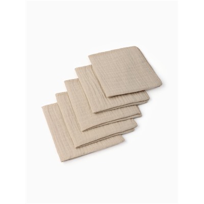 Набор платочков «Крошка Я» Eco touch, 20×20 см-5 шт., муслин, хлопок 100%