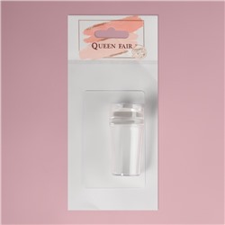 Набор для стемпинга, 2 предмета: штампик с крышкой, скребок, цвет прозрачный