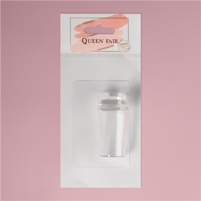 Набор для стемпинга, 2 предмета: штампик с крышкой, скребок, цвет прозрачный