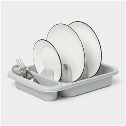 Сушилка для посуды, 33.5×24×5.5 см, серая