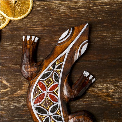 Панно «Геккон», 31×11×1 см, дерево