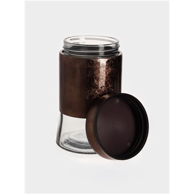 Банки для сыпучих продуктов «Богема», 3 предмета: 350/550/800 мл, стекло, коричневые