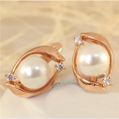 Серьги позолота H01-12270