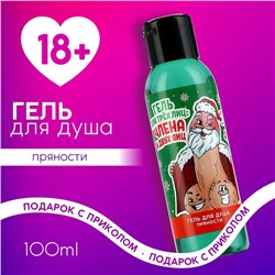 Гель для душа ЧИСТОЕ СЧАСТЬЕ «Для трёх лиц», 100 мл, аромат пряности, 18+, Новый Год