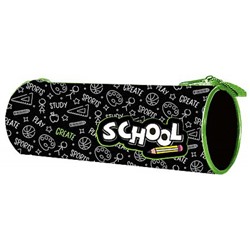 Пенал-тубус 195х85 мм ПТ-02 "ШКОЛА/SCHOOL 2026" большой, печать на ткани Пчелка