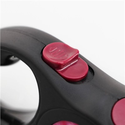 Рулетка с принтом «Милашка», 3 м, вес животного до 12 кг, чёрная