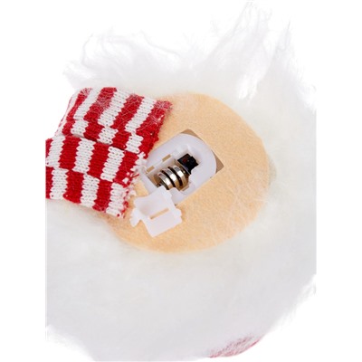 Фигура текстиль «Гном красная шапочка» 33 см, 1 LED, от батареек AG10×3, свечение тёплое белое