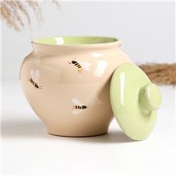 Горшок для запекания Псковский гончар «Аромат лета», 850 мл, керамика, бежевый