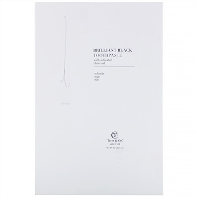 Terra & Co., Brilliant Black, набор из зубной пасты и зубной щетки, 1 шт.