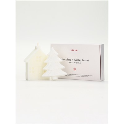 URAL LAB Минимал НГ Набор фигурное мыло елка и фигурная свеча дом