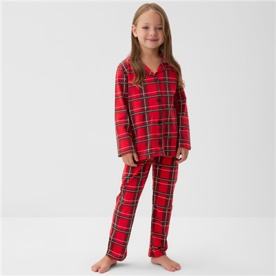 Пижама детская KAFTAN «Клетка» размер 32 (110-116 см)