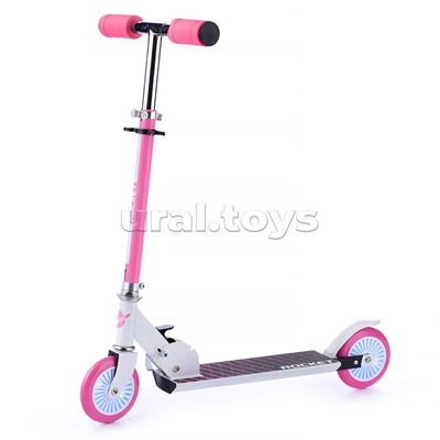 Самокат 2-х колесный ROCKET,колеса PU/ 125 мм,ABEC 7, розовый