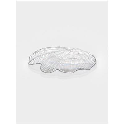 Блюдо сервировочное «Ракушка», 19×2 см, стекло, перламутр