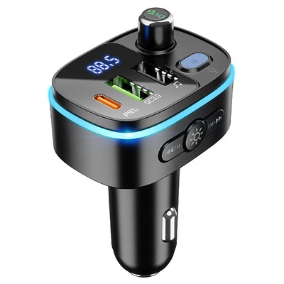 Автомобильный FM-трансмиттер Hoco E62 PD QC3.0 BT (повр. уп.) 20W (black)