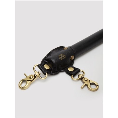 Черная распорка для ног Bound to You Faux Leather Spreader Bar - 50,8 см.