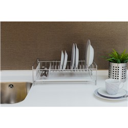 Сушилка для посуды с поддоном, 40×23×15 см, цвет хром