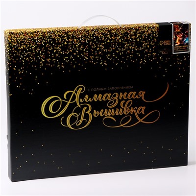 Алмазная вышивка полное заполнение «Котенок в шляпе», на раме, 40×50 см